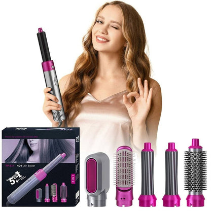 Cepillo Rizador Secadora De Cabello 5 En 1 Eléctrico Multifuncional