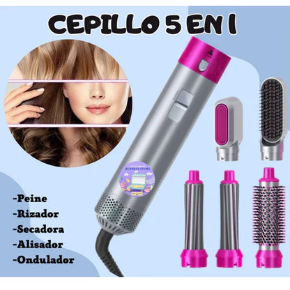Cepillo Rizador Secadora De Cabello 5 En 1 Eléctrico Multifuncional